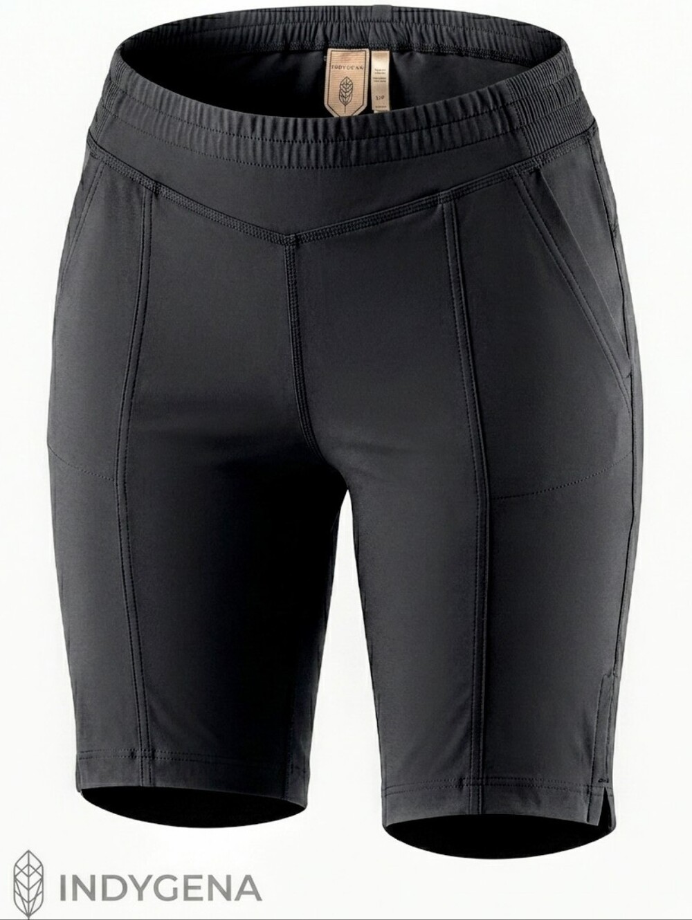 Indygena Voga Bermuda Hiking Shorts Nylon Stretch Athletic Trail Black Size S